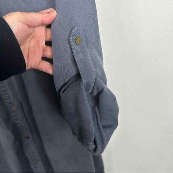 NEW Max Jeans 100% Tencel Snap Button Front Shift Dress Women's Size Large - Picture 4 of 10